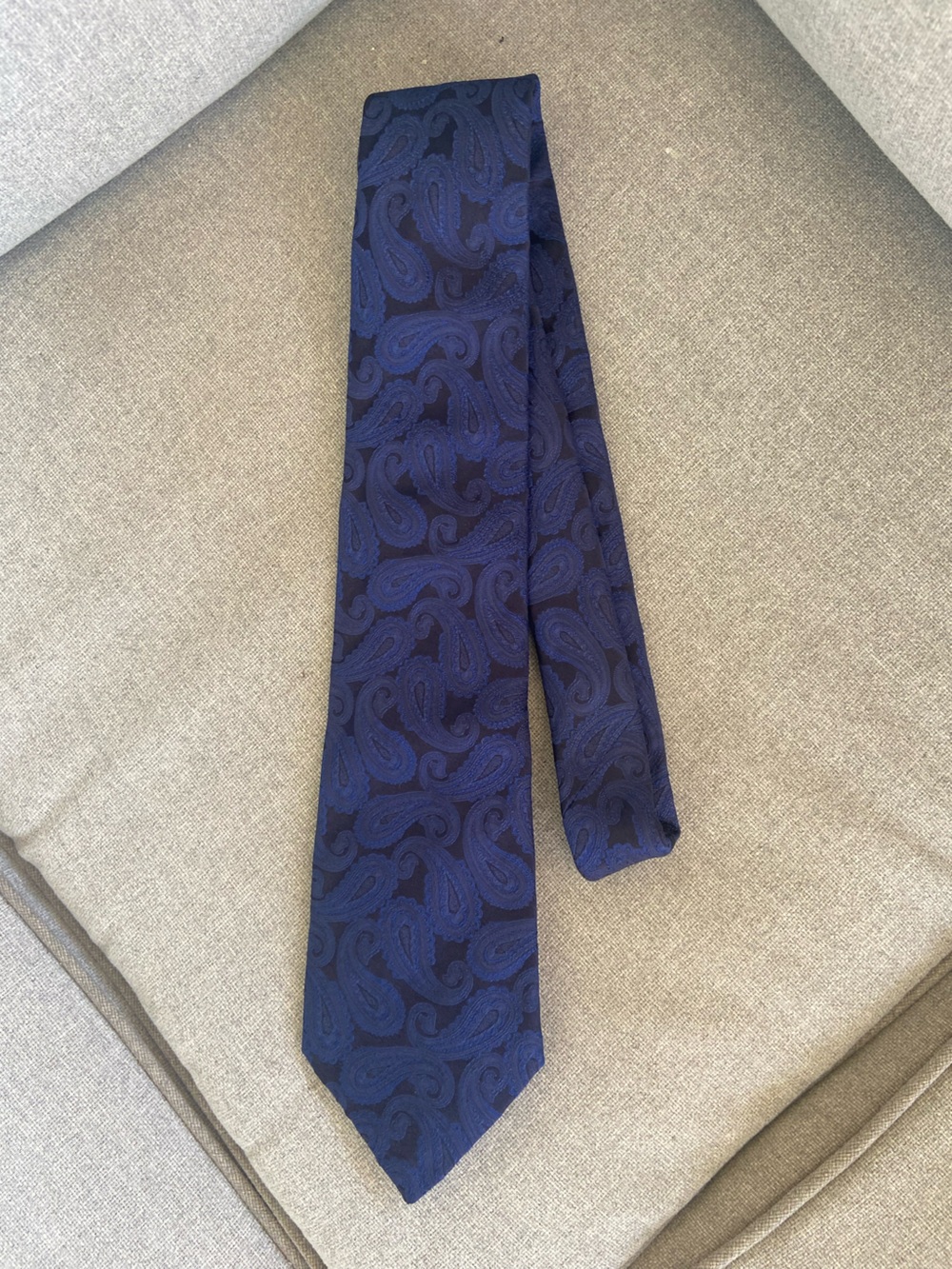 Thomas Pink Navy Paisley Silk Tie